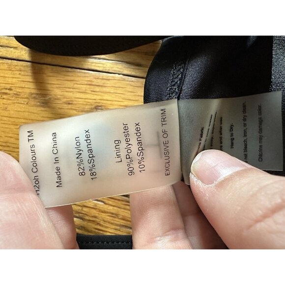 H2oh Capri Tankini Swimtop Swimsuit Black Size L GUC - Picture 5 of 8